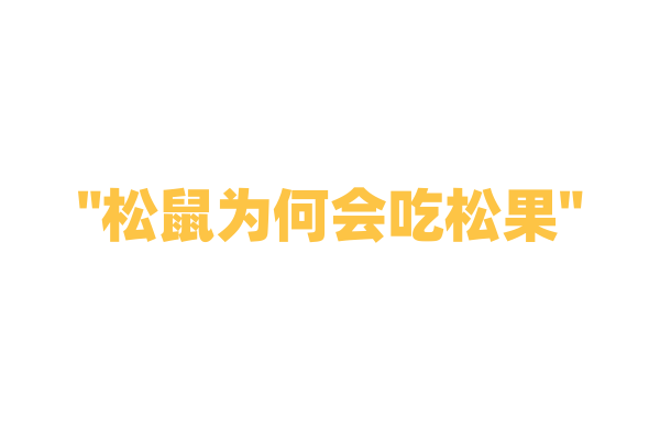 "松鼠为何会吃松果"
